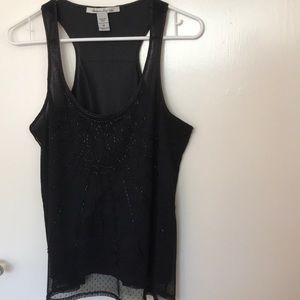 Black Beaded Tank